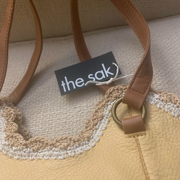 New The Sak Corn Yellow Leather Tote Bag Pocketbook Carryall - Picture 2 of 16